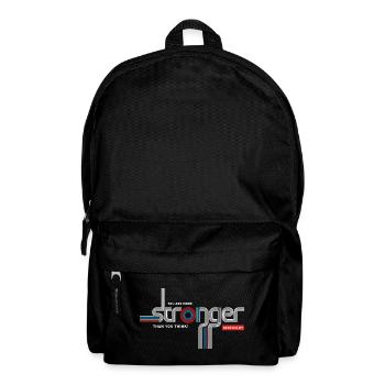 Stronger Than You Think Typography - Backpack - black - Front
