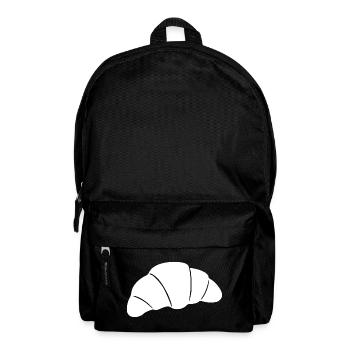 Weißes Croissant T-shirt Geschenkidee für Bäcker  - Rucksack - Schwarz - Vorne