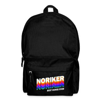 Noriker Pferde Design / Geschenkidee - Rucksack - Schwarz - Vorne