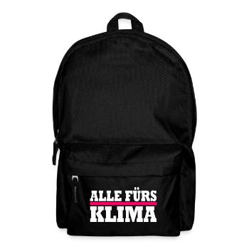 Alle fürs klima - Rucksack - Schwarz - Vorne