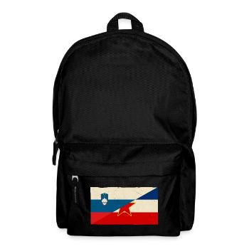 Slowenien und Jugoslawien Vintage Flagge - Rucksack - Schwarz - Vorne