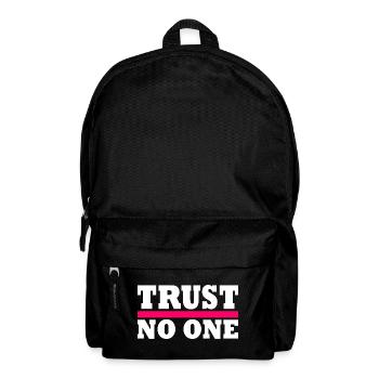 Trust no one - Backpack - black - Front