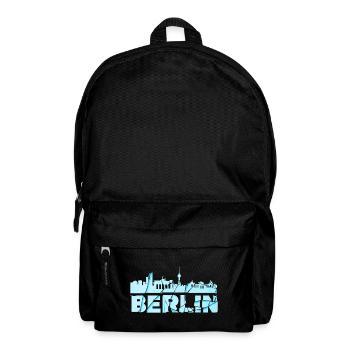 Berlin Germany City Font Skyline Broken - Backpack - black - Front