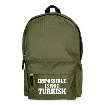 impossible is not turkish - Turquie - Sac à dos - vert olive - Devant