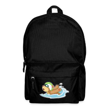 Bär Schwimmen Schwimmbrille Sommer - Rucksack - Schwarz - Vorne