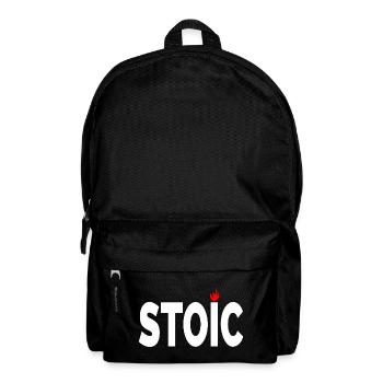 Stoic being stoic typographic artwork - Backpack - black - Front