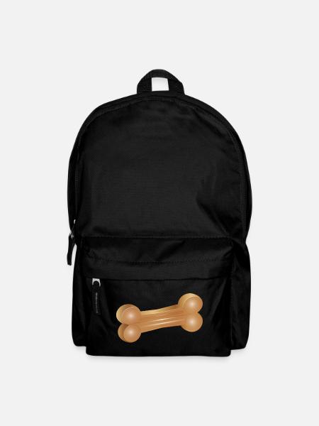 Chewing bone illustration in classic style - Backpack - black