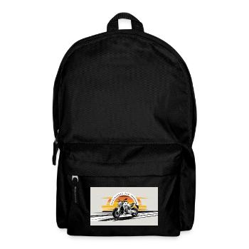 Motorrad Freiheit Sonnenuntergang Design - Rucksack - Schwarz - Vorne