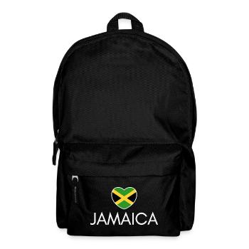 Heart with Jamaican flag, Jamaican pride - Backpack - black - Front
