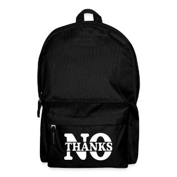 No Thanks - Rucksack - Schwarz - Vorne