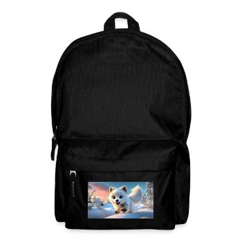 Flying arctic fox in the snow - Backpack - black - Front