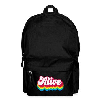 Alive - Retro Rainbow 70s - Backpack - black - Front