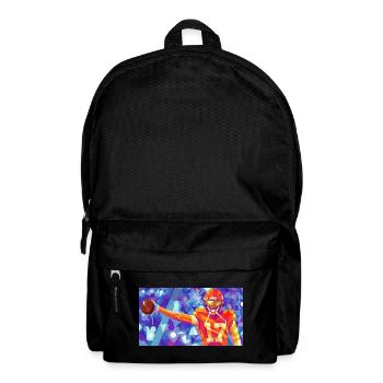 Geometrischer Marschall in Aktion - Rucksack - Schwarz - Vorne