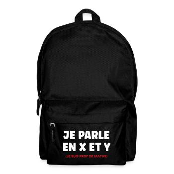 I Speak in X and Y — Math Teacher - Backpack - black - Front
