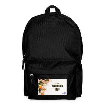 Joyeuses Roses florales pour la Journée des Femmes - Sac à dos - noir - Devant