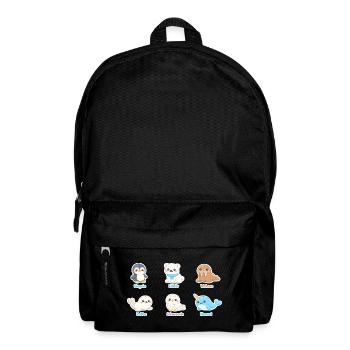 Kuschelige Arktis-Tierwelt - Rucksack - Schwarz - Vorne