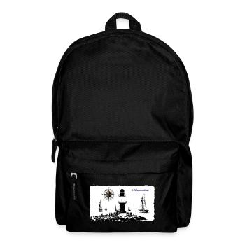 Warnemünde Leuchtturm Kompass Edition - Rucksack - Schwarz - Vorne