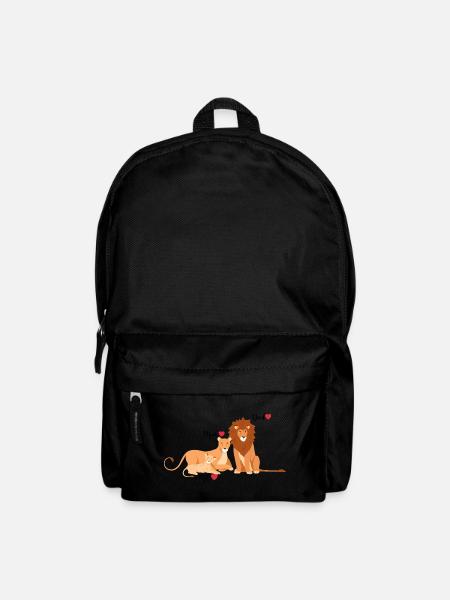 Löwenfamilie  - Rucksack - Schwarz