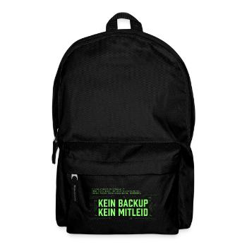 No Backup No Mercy - Kein Backup Kein Mitleid - Rucksack - Schwarz - Vorne