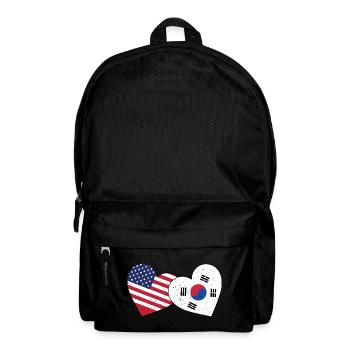 Corée du Sud et drapeau américain Coréen - Sac à dos - noir - Devant
