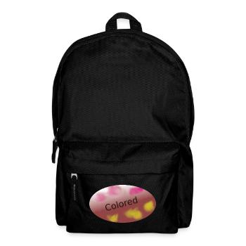 Pastellfarben: Farbflecken Muster - Rucksack - Schwarz - Vorne