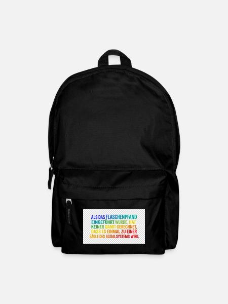 Flaschenpfand als Säule des Systems - Rucksack - Schwarz