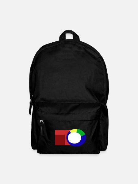 Abstrakte_Rundform_schubst_das_Eckige - Rucksack - Schwarz