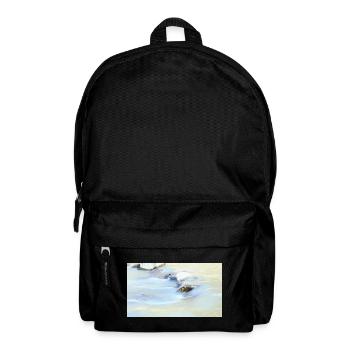 Lichtfluss am Wasser - Rucksack - Schwarz - Vorne