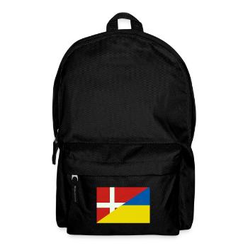 Dänemarkische Ukraine-Flagge – dänische und ukrainische Flagge - Rucksack - Schwarz - Vorne