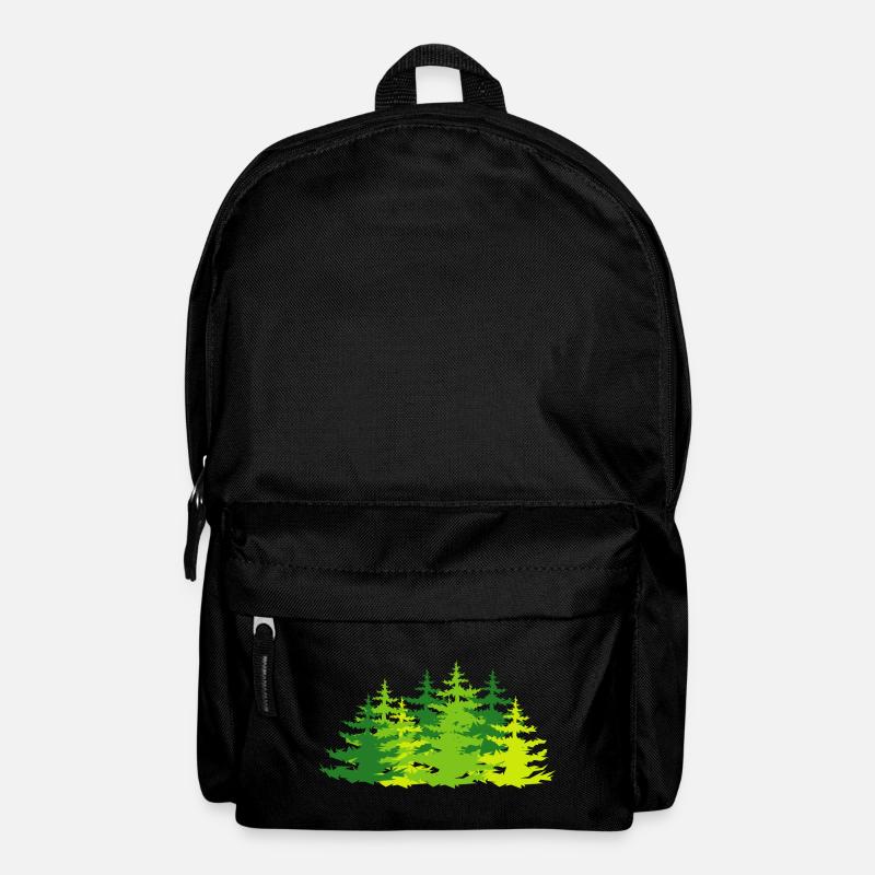 Forêt, arbres, forêts mixtes, icône, nature, graphique - Sac à dos - noir