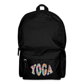 yoga kleine blümchen - Rucksack - Schwarz - Vorne