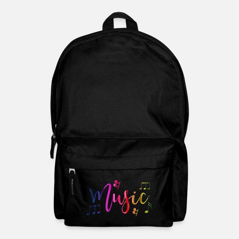 Farbenfrohes Design und lebendige Musik - Rucksack - Schwarz