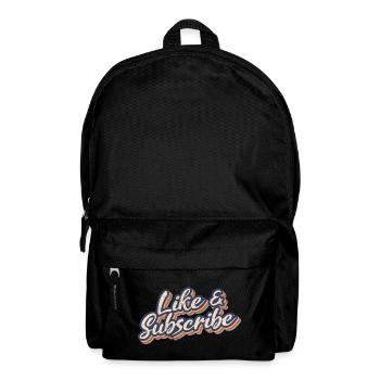 Like & Subscribe 70s Style - Backpack - black - Front