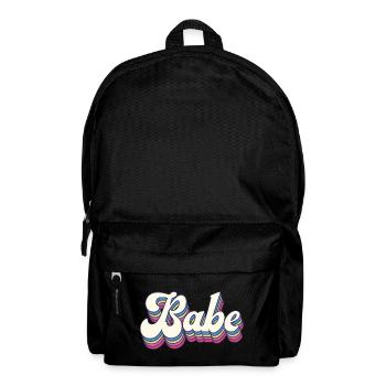 Retro Style Babe - Bachelorette Party Gift - Backpack - black - Front