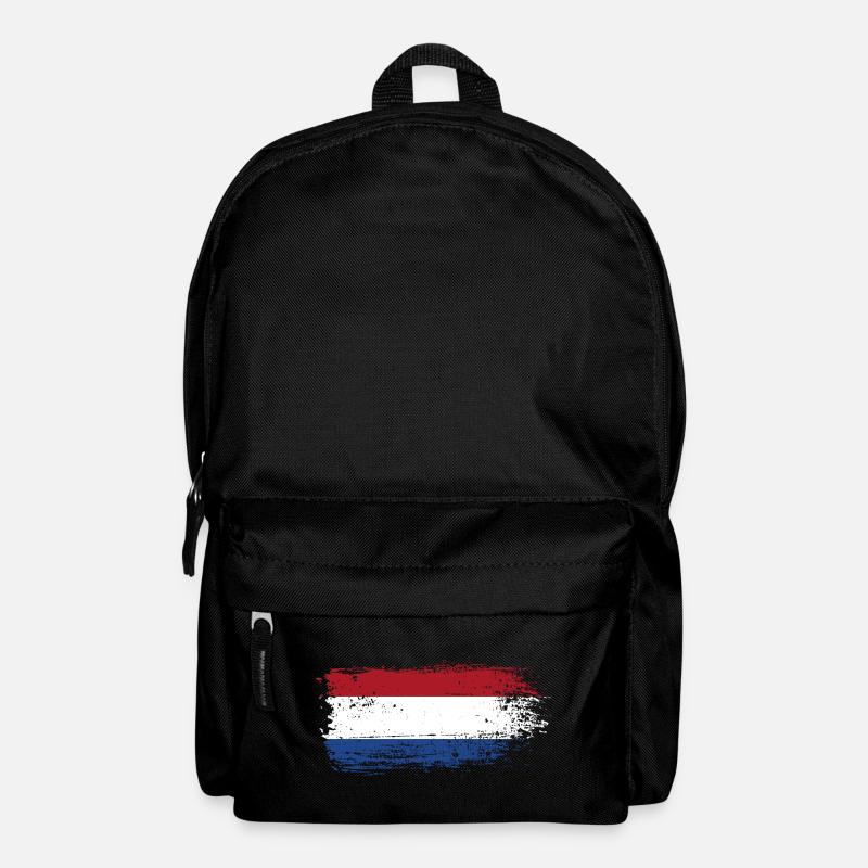 Pinselstrich Holländische Trikolore - Rucksack - Schwarz