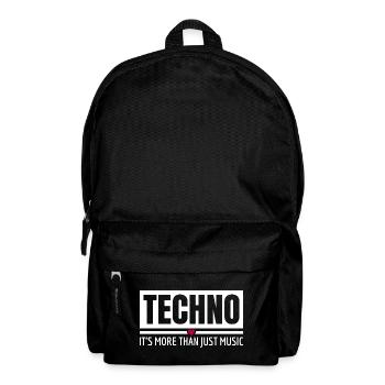 Techno It's More Than Just Music Techno Outfit - Rucksack - Schwarz - Vorne