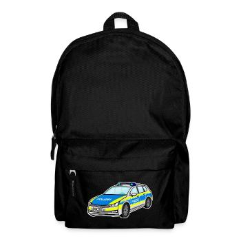 German Police Car, Police Car, Patrol Car - Backpack - black - Front