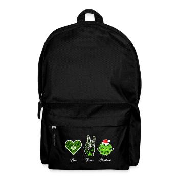 Love, Peace and Happiness / Merry Christmas - Rucksack - Schwarz - Vorne
