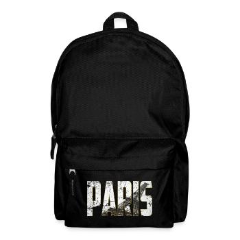 Paris en Lettres avec Tour Eiffel - Sac à dos - noir - Devant