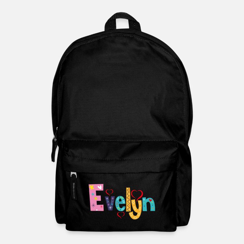 Personalisierter Evelyn-Name - Rucksack - Schwarz