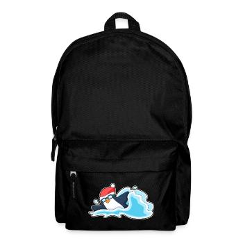 Pingouin Noël baignade - Sac à dos - noir - Devant