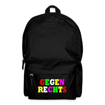 Gegen rechts - Rucksack - Schwarz - Vorne