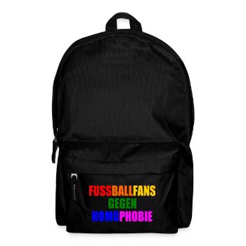 fans gegen homophobie - Rucksack - Schwarz - Vorne