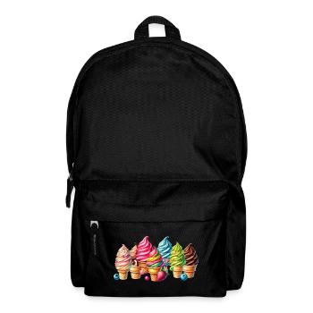 Add a sweet touch with these colorful ice cream motifs - Backpack - black - Front