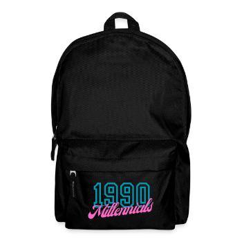 Rétro 1990 Millennial Style Design numérique - Sac à dos - noir - Devant