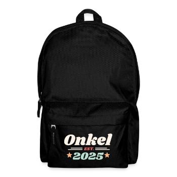 Onkel Est 2025 Ich werde Onkel Retro Style - Rucksack - Schwarz - Vorne
