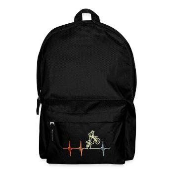 Mein Herz schlägt für Motocross - Rucksack - Schwarz - Vorne