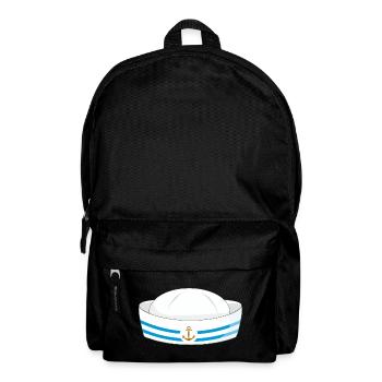 Matrosenhut mit Anker – Maritimes Symbol - Rucksack - Schwarz - Vorne