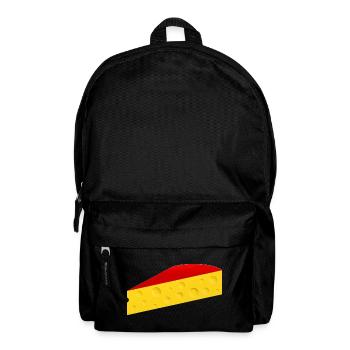 Quartier de fromage à croûte rouge - Sac à dos - noir - Devant