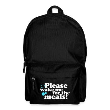 S’il vous plaît, réveillez-moi pour les repas ! - Sac à dos - noir - Devant